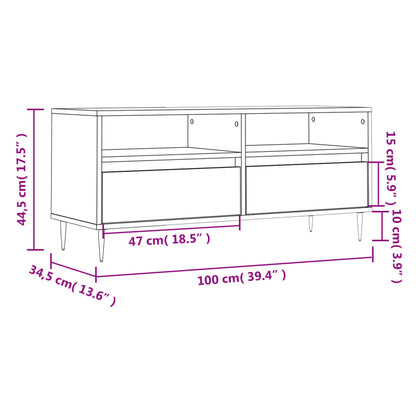 TV-Schrank Grau Sonoma 100x34,5x44,5 cm Holzwerkstoff