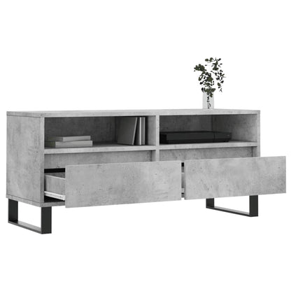 TV-Schrank Betongrau 100x34,5x44,5 cm Holzwerkstoff