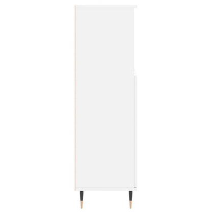 Badschrank Weiß 30x30x100 cm Holzwerkstoff