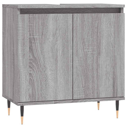 Badschrank Grau Sonoma 58x33x60 cm Holzwerkstoff