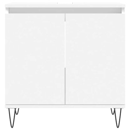 Badezimmerschrank Weiß 58x33x60 cm Holzwerkstoff