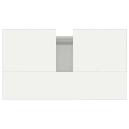 Badschrank Hochglanz-Weiß 58x33x60 cm Holzwerkstoff