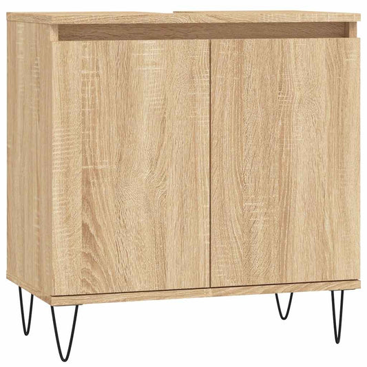 Badschrank Sonoma-Eiche 58x33x60 cm Holzwerkstoff