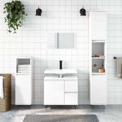 Badschrank Weiß 65x33x60 cm Holzwerkstoff