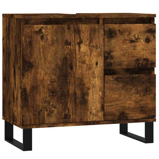 Badschrank Räuchereiche 65x33x60 cm Holzwerkstoff