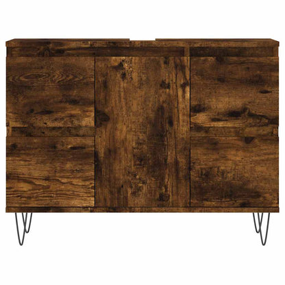 Badschrank Räuchereiche 80x33x60 cm Holzwerkstoff