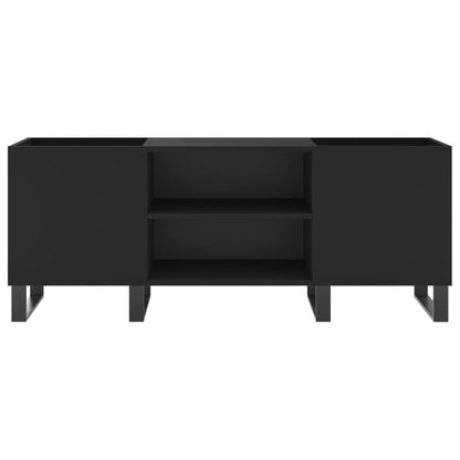 Plattenschrank Schwarz 121x38x48 cm Holzwerkstoff