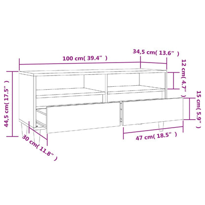 TV-Schrank Sonoma-Eiche 100x34,5x44,5 cm Holzwerkstoff