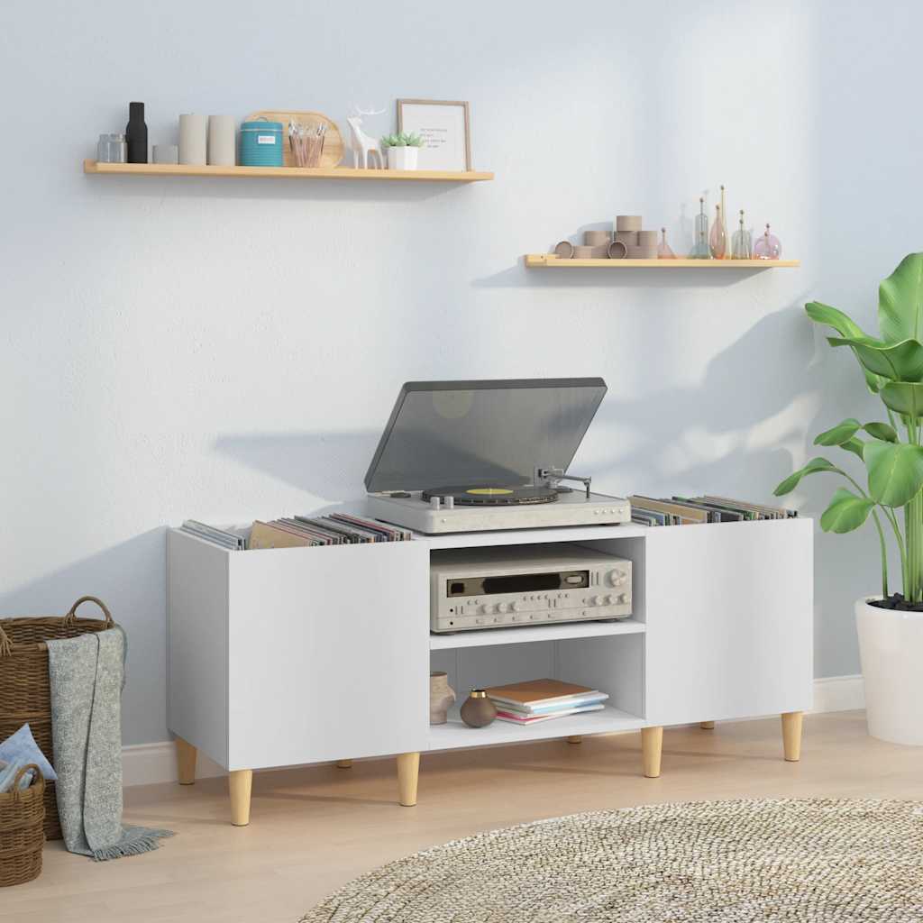 Plattenschrank Weiß 121 x 38 x 48 cm Holzwerkstoff