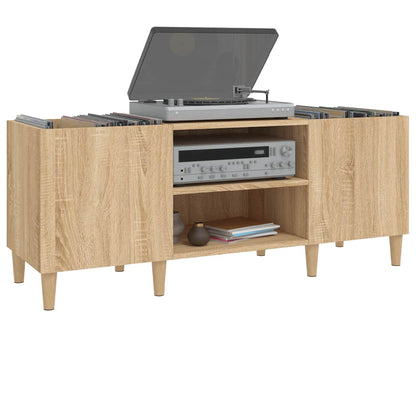 Schallplattenschrank Sonoma-Eiche 121 x 38 x 48 cm Holzwerkstoff