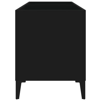 Plattenschrank Schwarz 74,5x38x48 cm Holzwerkstoff