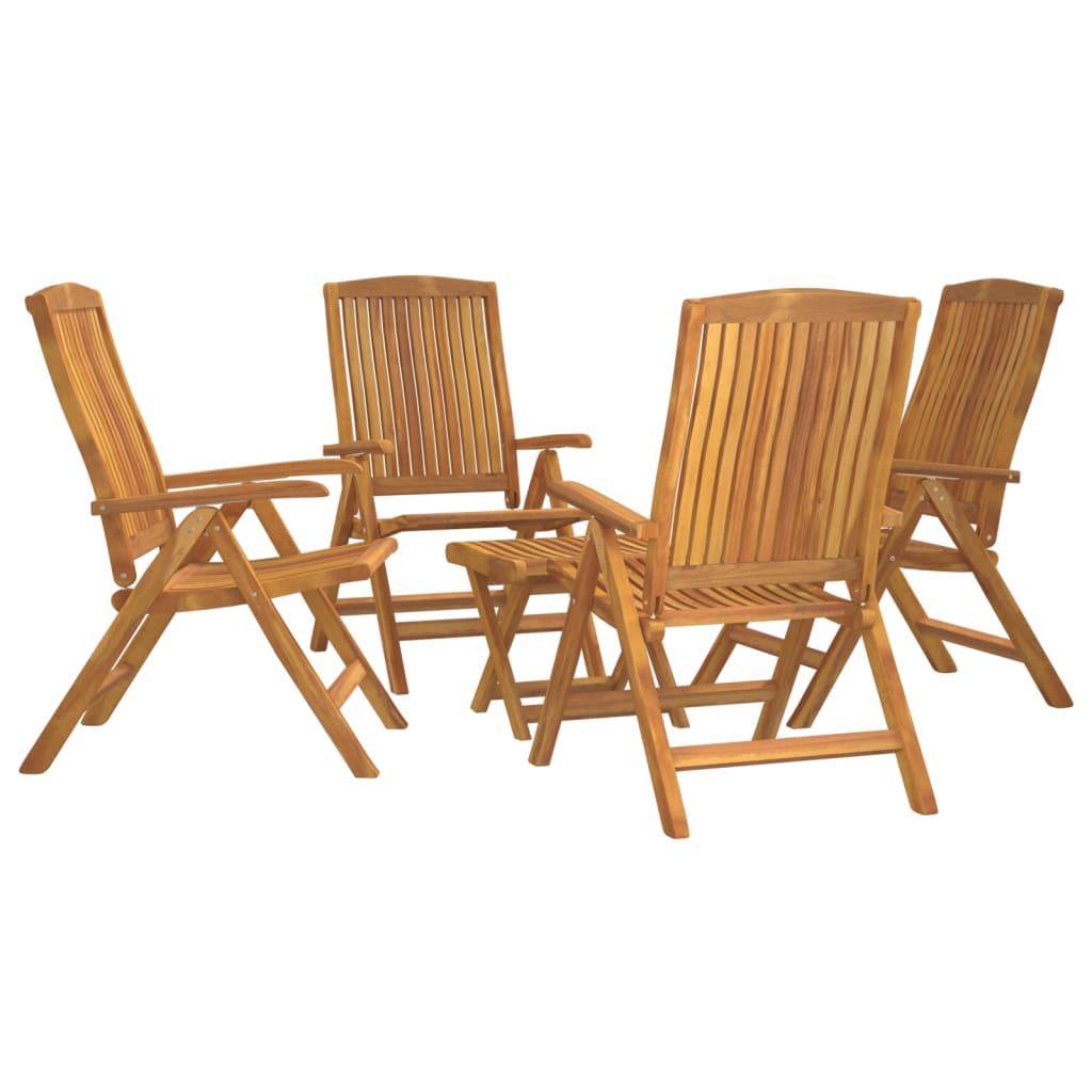 5-tlg. Garten-Lounge-Set Massivholz Teak