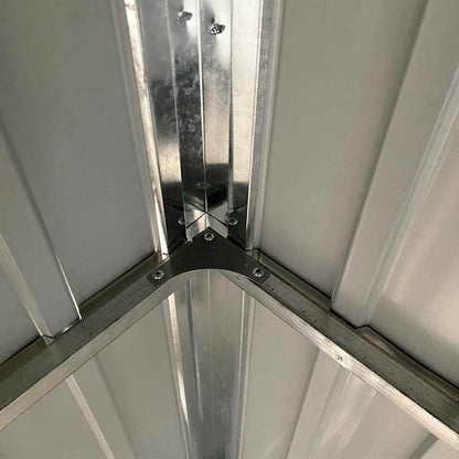 Gartenhaus mit Schleppdach Braun 277x107x181 cm Stahl