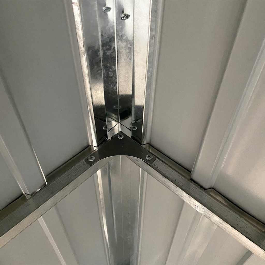 Gartenhaus mit Schleppdach Hellbraun 277x107x181 cm Stahl