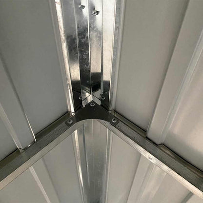 Gartenhaus mit Schleppdach Hellbraun 277x107x181 cm Stahl