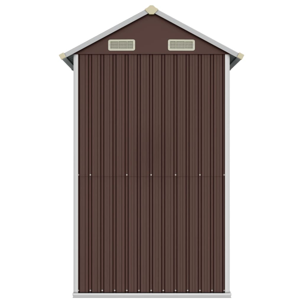 Gerätehaus Braun 192x152,5x237 cm Verzinkter Stahl