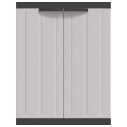Gartenschrank Grau und Schwarz 65x37x85 cm PP