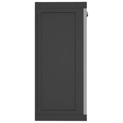 Gartenschrank Grau und Schwarz 65x37x85 cm PP
