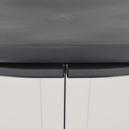 Gartenschrank Grau und Schwarz 65x37x85 cm PP