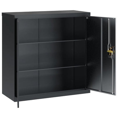 Aktenschrank Anthrazit 90x40x90 cm Stahl