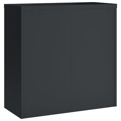 Aktenschrank Anthrazit 90x40x90 cm Stahl