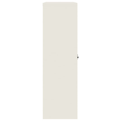 Aktenschrank Weiß 90x40x140 cm Stahl