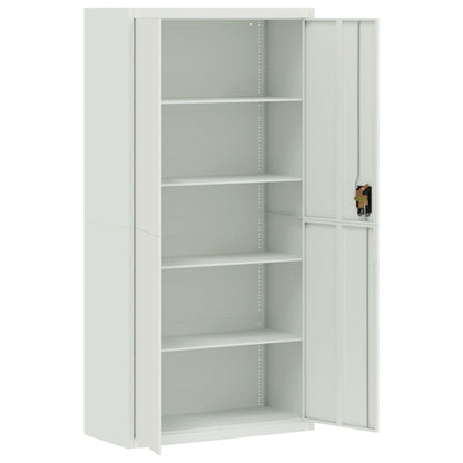 Aktenschrank Hellgrau 90x40x180 cm Stahl