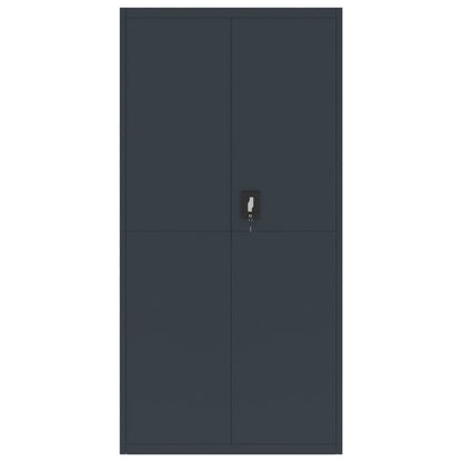 Aktenschrank Anthrazit 90x40x180 cm Stahl