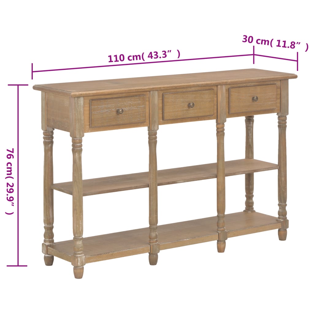 Konsolentisch 110x30x76 cm Holzwerkstoff