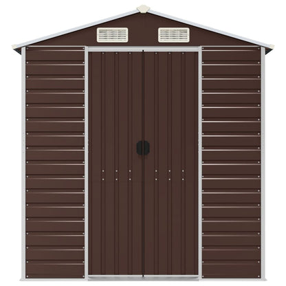 Gerätehaus Braun 191x810x198 cm Verzinkter Stahl