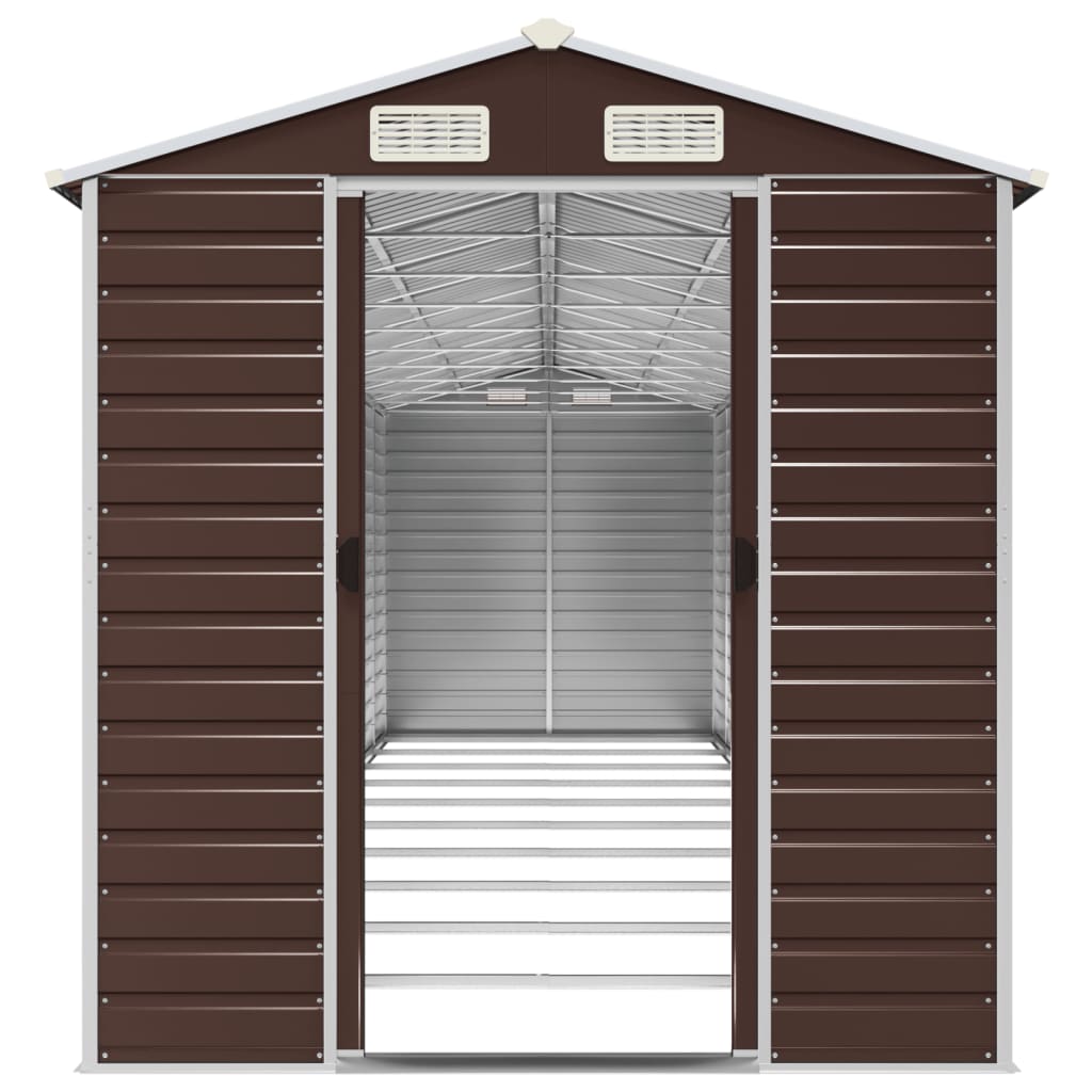 Gerätehaus Braun 191x895x198 cm Verzinkter Stahl