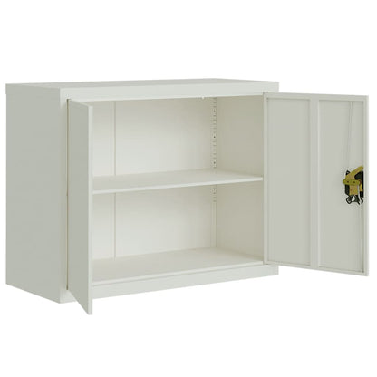 Aktenschrank Hellgrau 90x40x110 cm Stahl