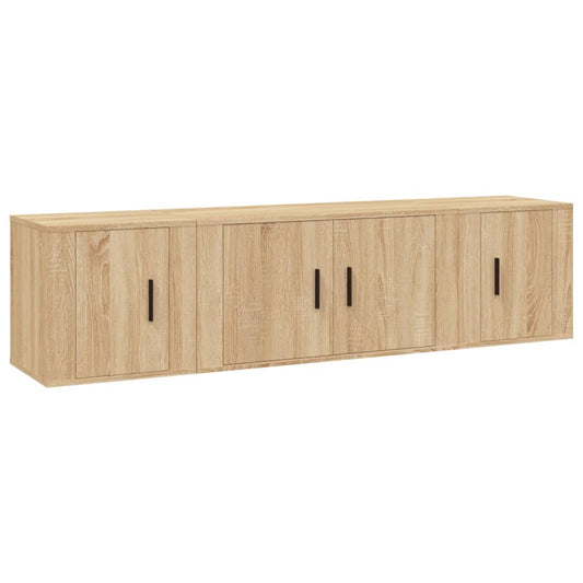 3-tlg. TV-Schrank-Set Sonoma-Eiche Holzwerkstoff