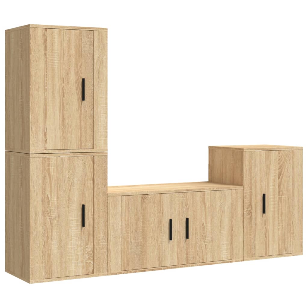 4-tlg. TV-Schrank-Set Sonoma-Eiche Holzwerkstoff