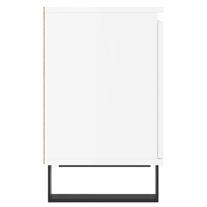 Nachttische 2 Stk. Hochglanz-Weiß 40x30x50 cm Holzwerkstoff