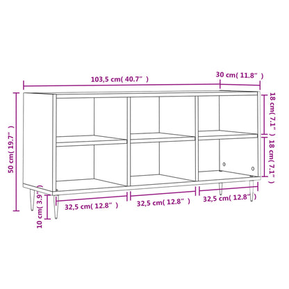 TV-Schrank Grau Sonoma 103,5x30x50 cm Holzwerkstoff