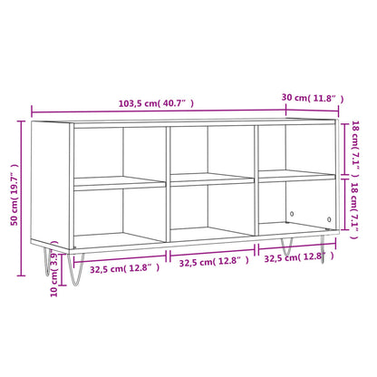 TV-Schrank Räuchereiche 103,5x30x50 cm Holzwerkstoff