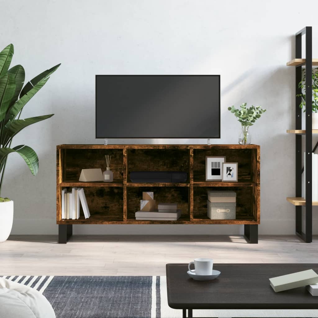 TV-Schrank Räuchereiche 103,5x30x50 cm Holzwerkstoff