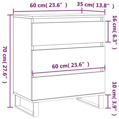 Sideboard Räuchereiche 60x35x70 cm Holzwerkstoff