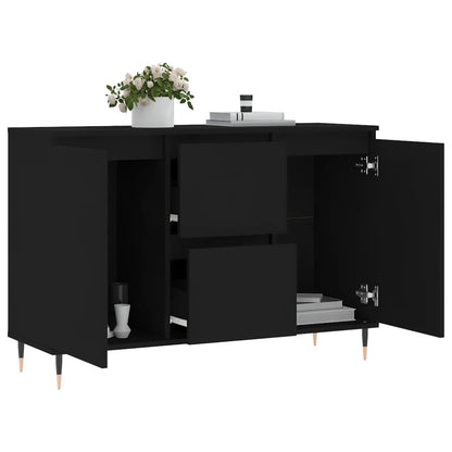 Sideboard Schwarz 101,5x35x70 cm Holzwerkstoff