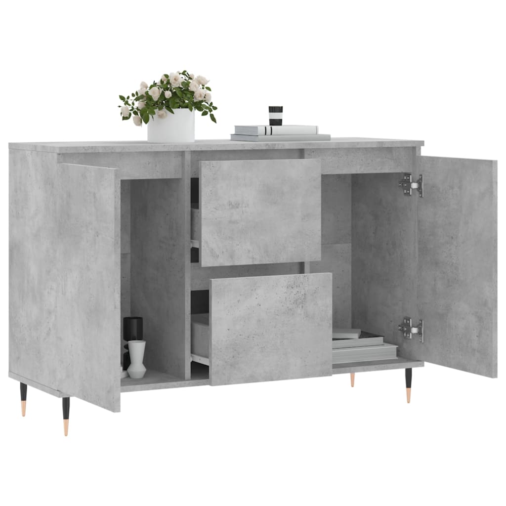 Sideboard Betongrau 104x35x70 cm Holzwerkstoff