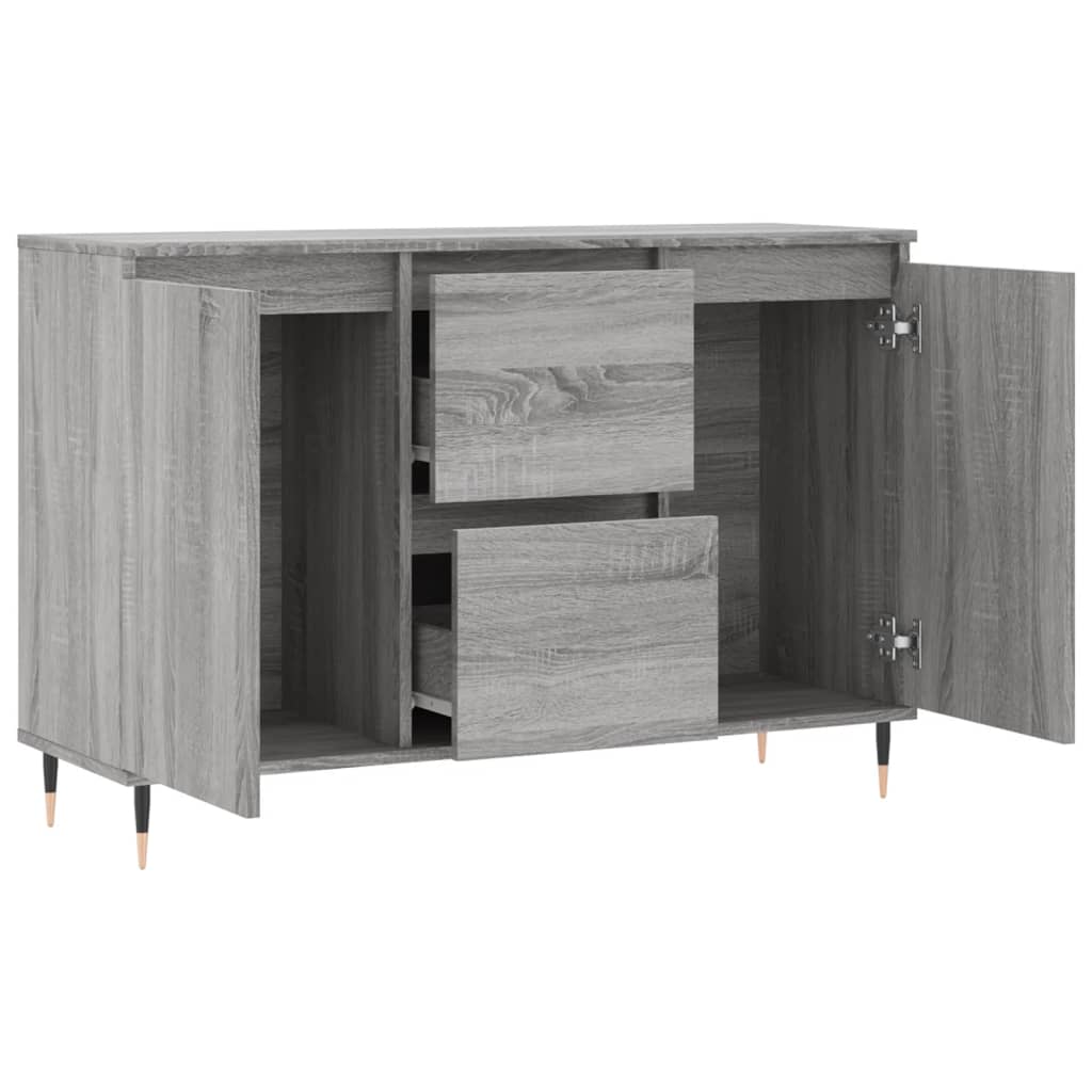 Sideboard Grau Sonoma 104x35x70 cm Holzwerkstoff