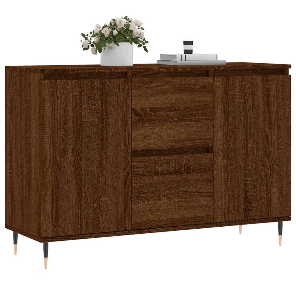 Sideboard Braun Eichen-Optik 104x35x70 cm Holzwerkstoff