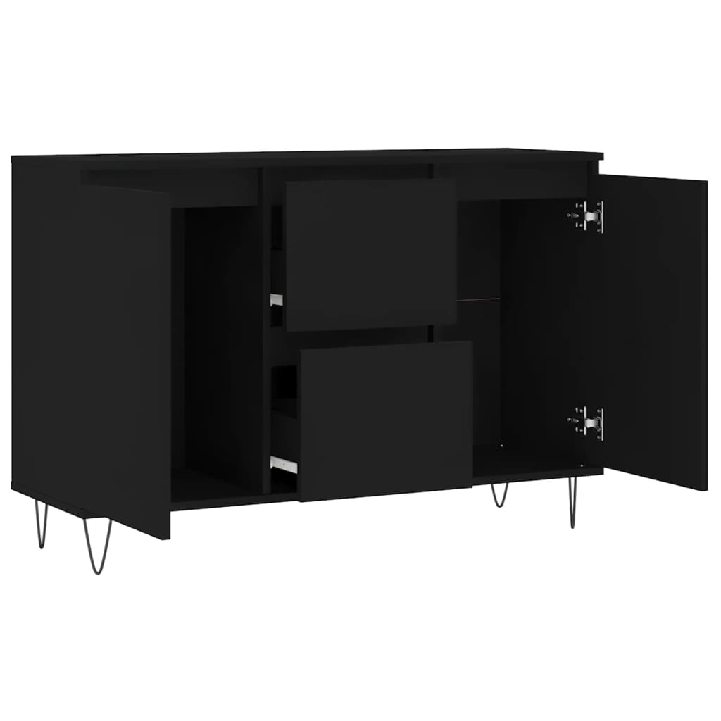 Sideboard Schwarz 104x35x70 cm Holzwerkstoff