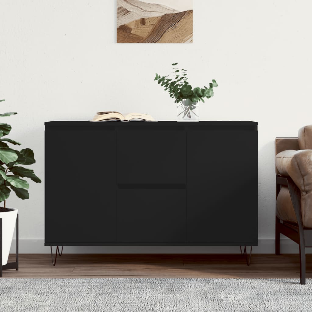 Sideboard Schwarz 104x35x70 cm Holzwerkstoff