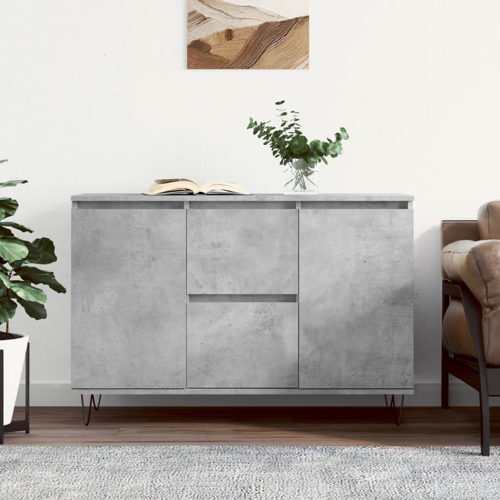 Sideboard Betongrau 104x35x70 cm Holzwerkstoff