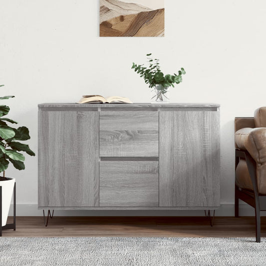 Sideboard Grau Sonoma 104x35x70 cm Holzwerkstoff