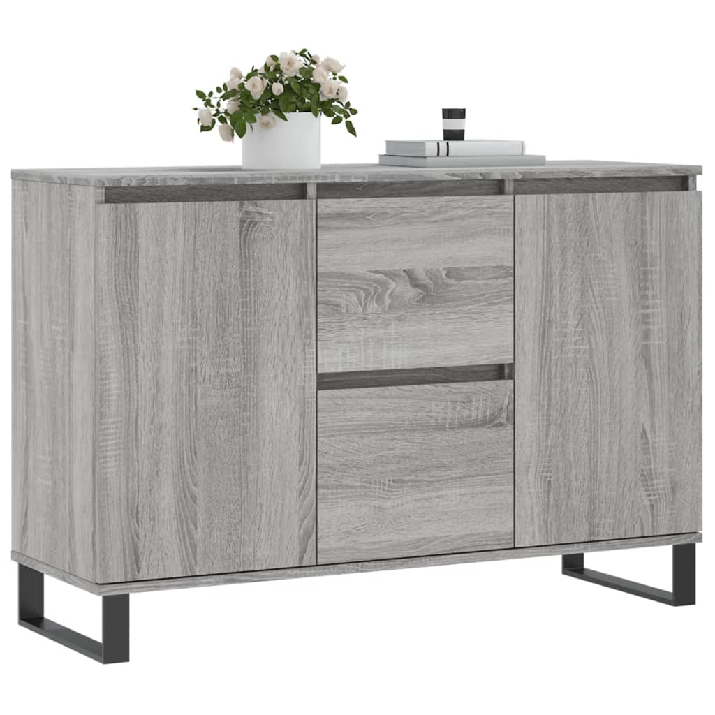 Sideboard Grau Sonoma 104x35x70 cm Holzwerkstoff