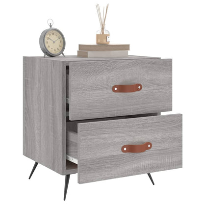 Nachttische 2 Stk. Grau Sonoma 40x35x47,5 cm Holzwerkstoff