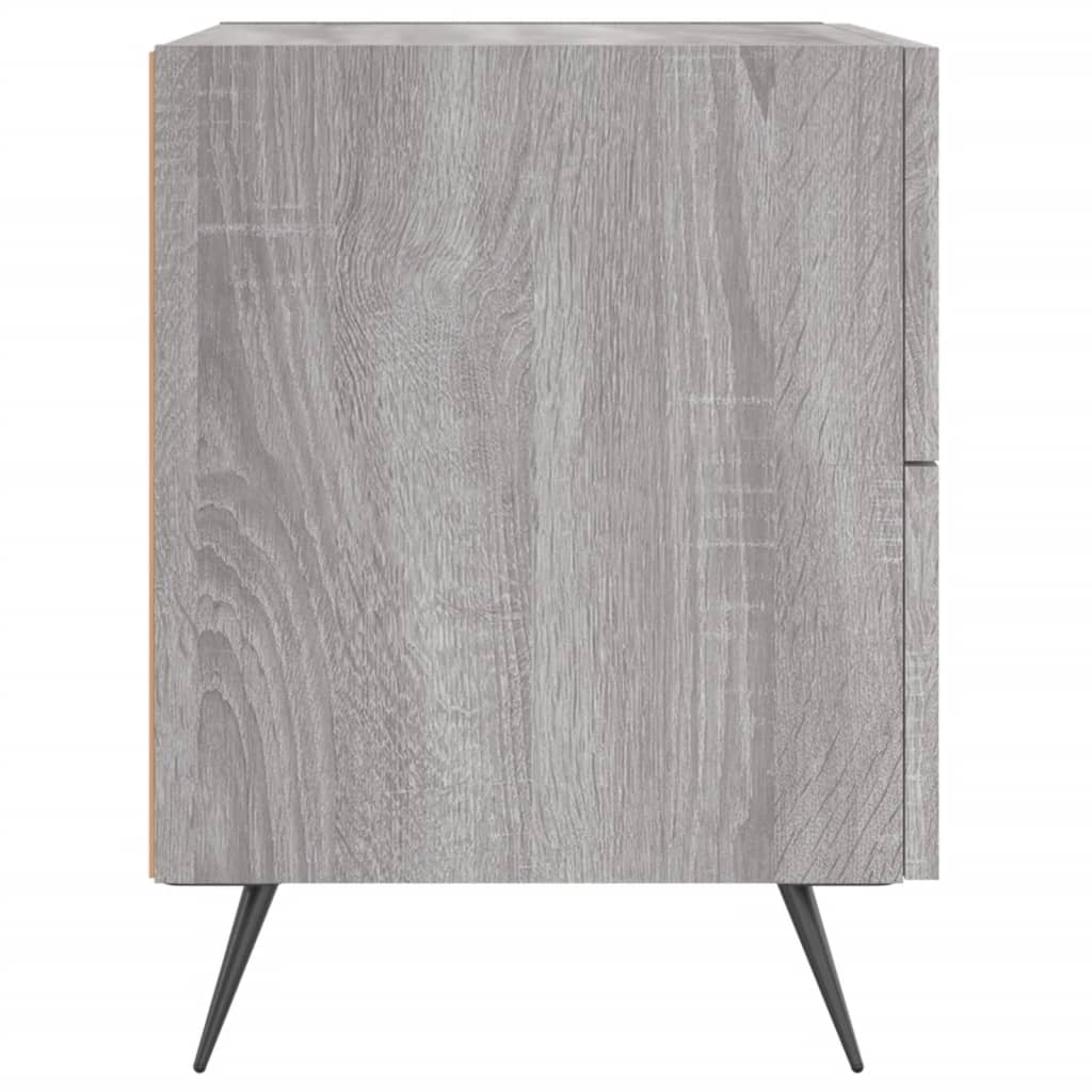 Nachttische 2 Stk. Grau Sonoma 40x35x47,5 cm Holzwerkstoff